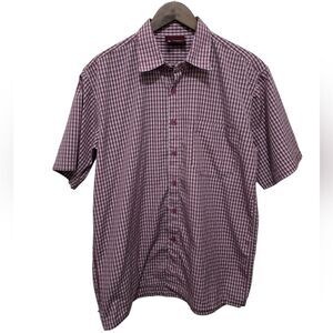 George Martin Contemporary Short Sleeve Button Front Shirt M